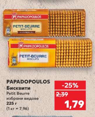 PAPADOPOULOS Бисквити