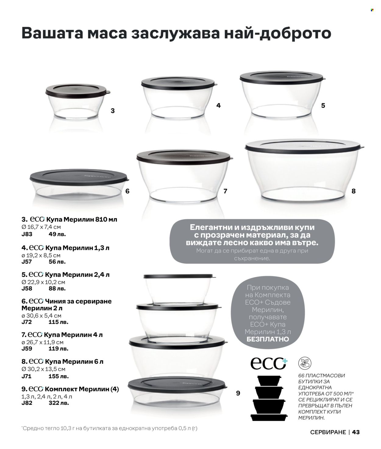 Брошура на Tupperware. Страница 1