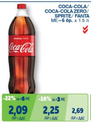 COCA-COLA/COCA-COLA ZERO/SPRITE/FANTA