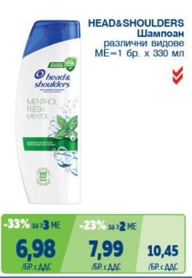 HEAD & SHOULDERS Шампоан