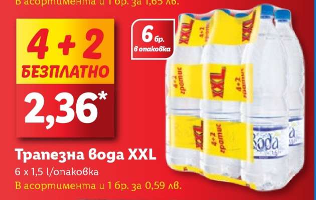 Трапезна вода XXL