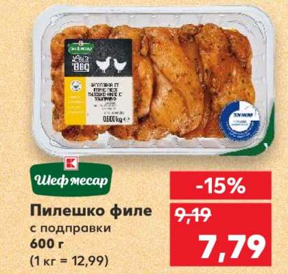Пилешко филе с подправки