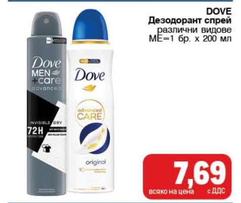 DOVE Дезодорант спрей