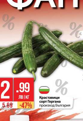 Краставици сорт Гергана
