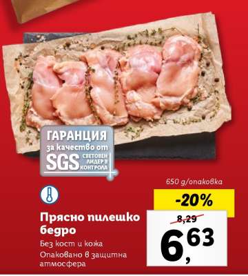 Прясно пилешко бедро