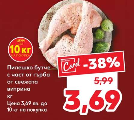Пилешко бутче с част от гърба