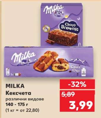 MILKA Кексчета
