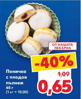 Поничка с плодов пълнеж