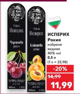ИСПЕРИХ Ракия избрани видове