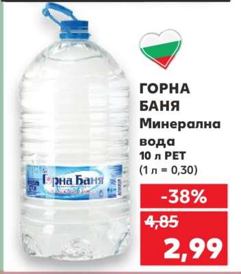ГОРНА БАНЯ Минерална вода