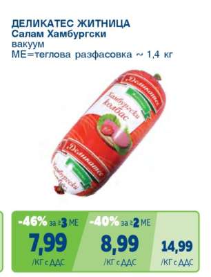 ДЕЛИКАТЕС ЖИТНИЦА Салам Хамбургски