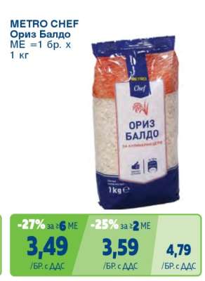METRO CHEF ОРИЗ БАЛДО