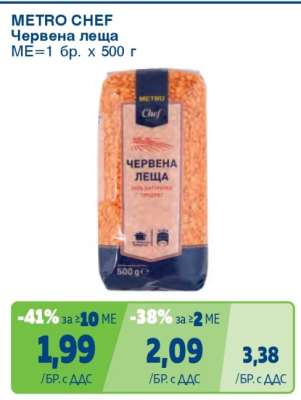 METRO CHEF Червена леща
