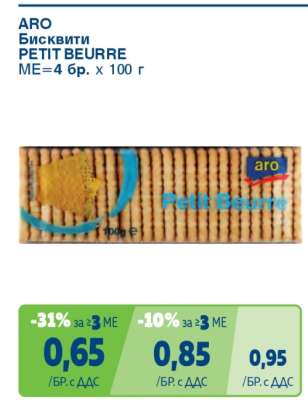 ARO БИСКВИТИ PETIT BEURRE