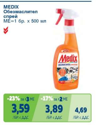MEDIX Обезмаслител спрей