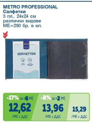 METRO PROFESSIONAL Салфетки