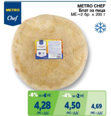METRO CHEF БЛАТ ЗА ПИЦА