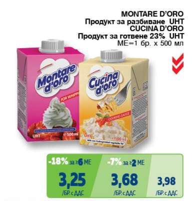 MONTARE D’ORO и CUCINA D’ORO