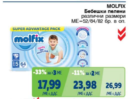 MOLFIX Бебешки пелени