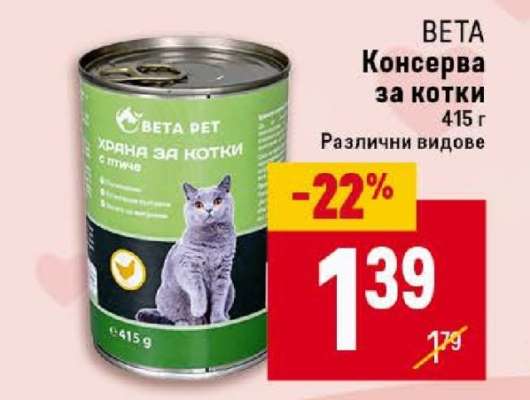 BETA Консерва за котки