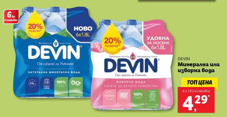 DEVIN Минерална или изворна вода