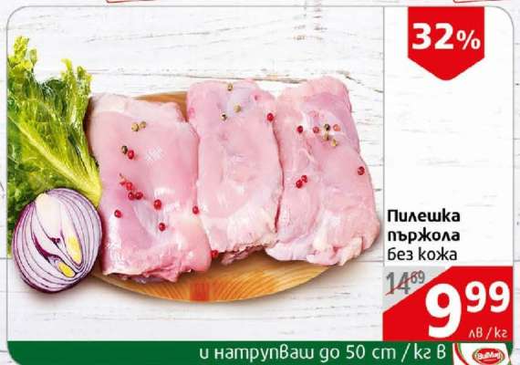 Пилешка пържола без кожа