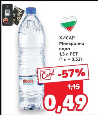 ХИСАР Минерална вода