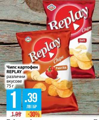 Чипс картофен Replay