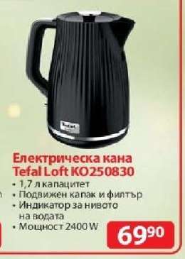 Електрическа кана Tefal Loft KO250830