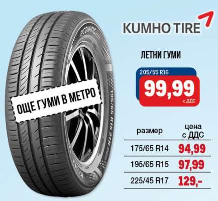KUMHO TIRE ЛЕТНИ ГУМИ