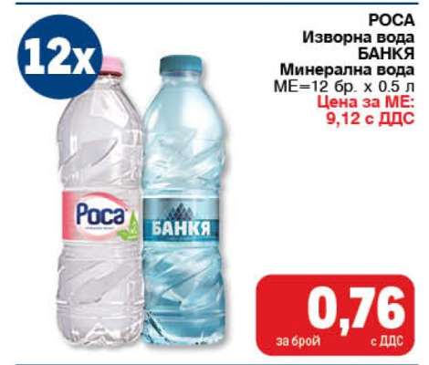 РОСА Изворна вода БАНКЯ Минерална вода