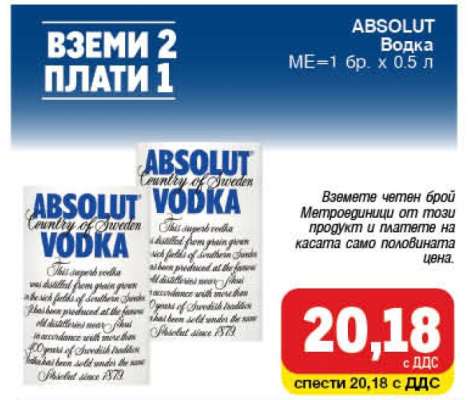 ABSOLUT Водка