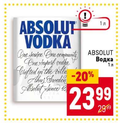 ABSOLUT Водка