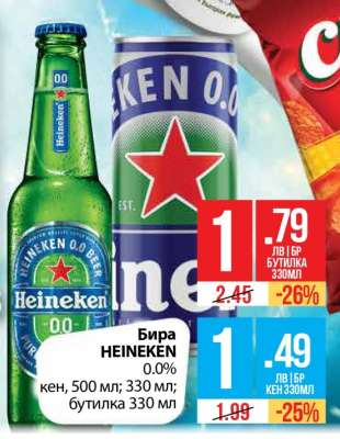 Бира HEINEKEN 0.0%