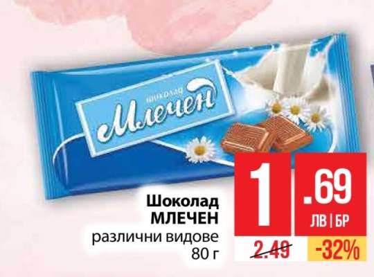 Шоколад млечен
