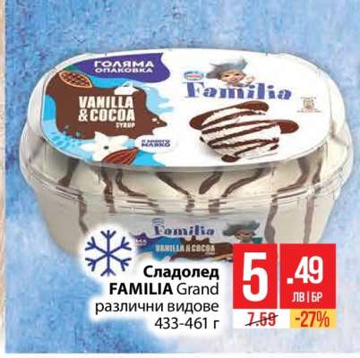 Сладолед FAMILIA GRAND