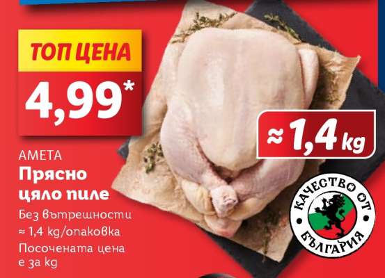 АМЕТА Прясно цяло пиле