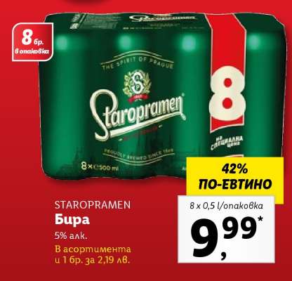 STAROPRAMEN Бира