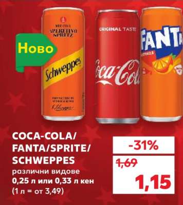 COCA COLA/FANTA/SPRITE/SCHWEPPES