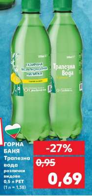 ГОРНА БАНЯ Трапезна вода