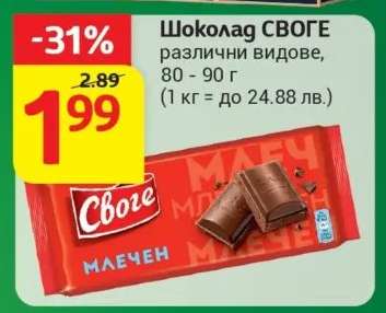 Шоколад Своге
