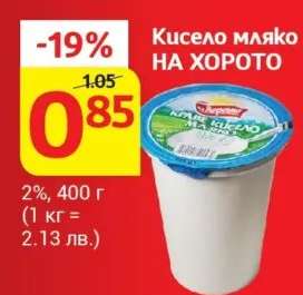 Кисело мляко НА ХОРОТО