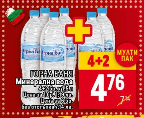 ГОРНА БАНЯ Минерална вода