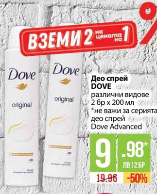 Део спрей DOVE