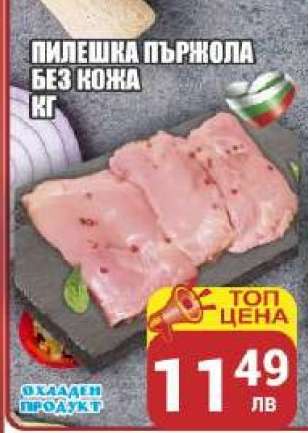 Пилешка пържола без кожа