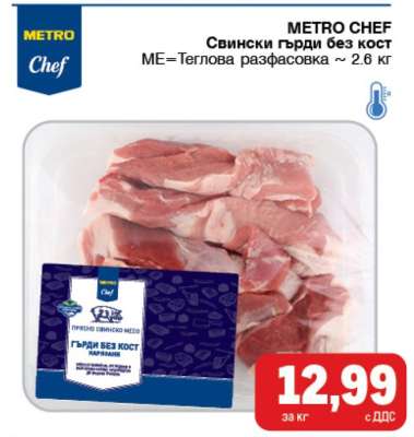 Свински гърди без кост
