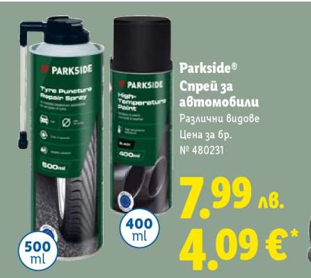 Parkside Спрей за автомобили