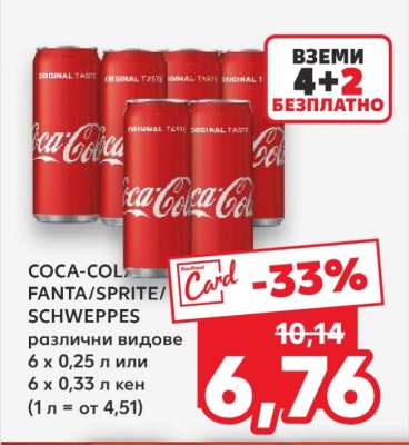 COCA COLA/FANTA/SPRITE/SCHWEPPES