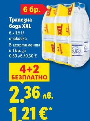 Трапезна вода XXL