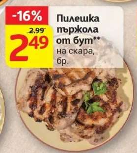 Пилешка пържола от бут